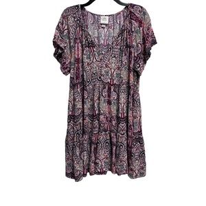 Women’s XL Knox Rose Short-sleeved Dress Pink Pattern